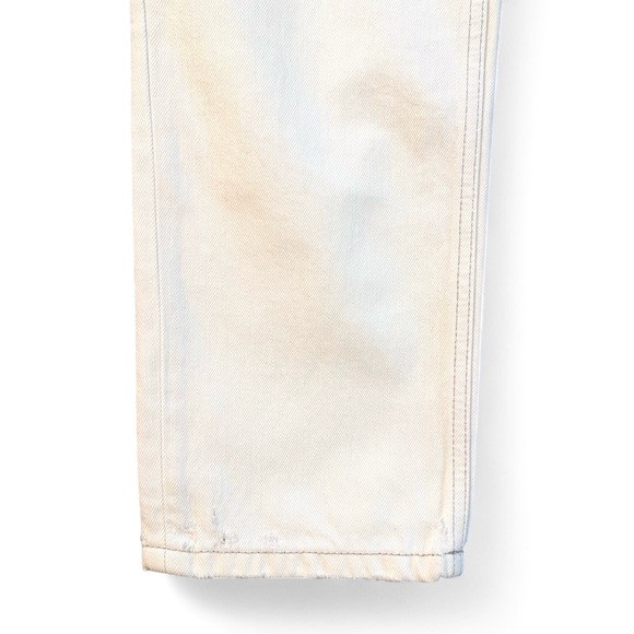 NWT Anine Bing Etta High Rise Cropped Straight Leg  Denim Jeans Off White 25 - Picture 12 of 14